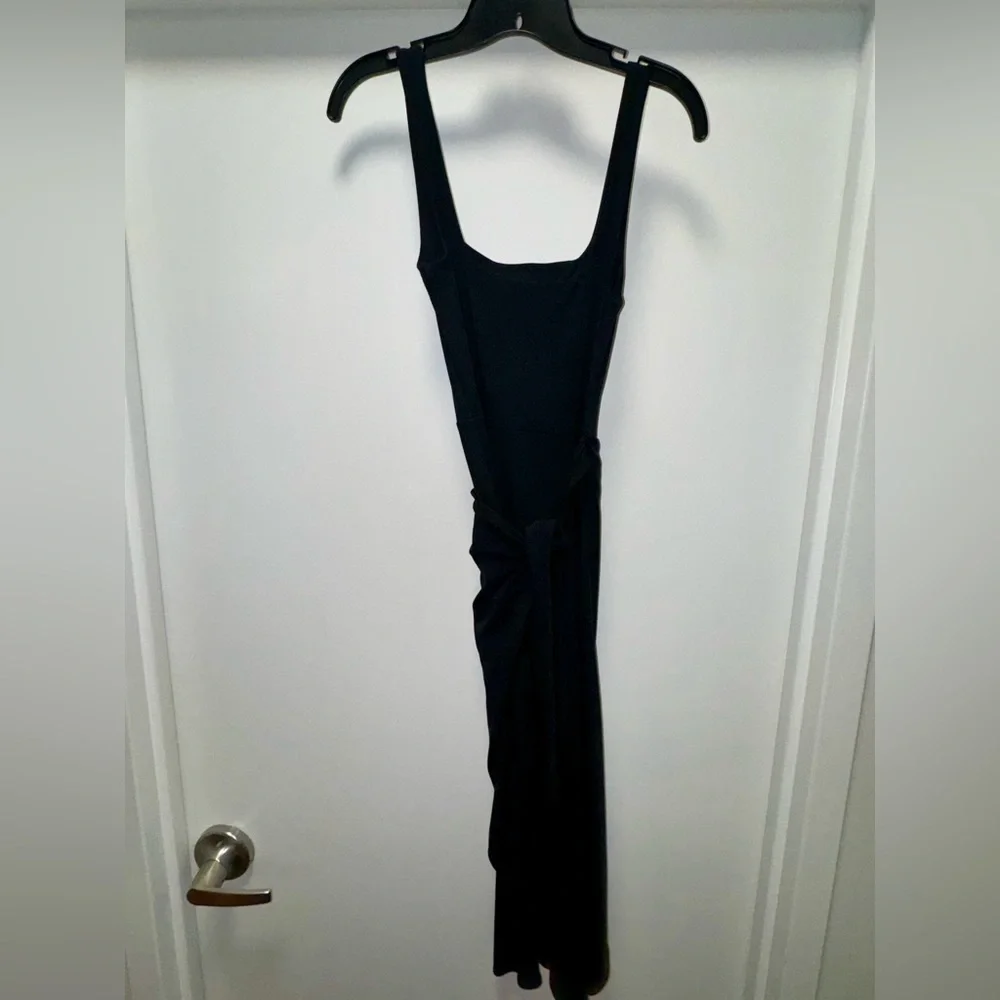 Aritzia Wilfred Saturn Midi Black Wrap Dress Size Small - Picture 5 of 7